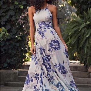 Lulu’s Floral Halter Maxi Dress